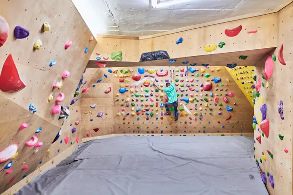 Bouldering walls over two floors at BoulderBox